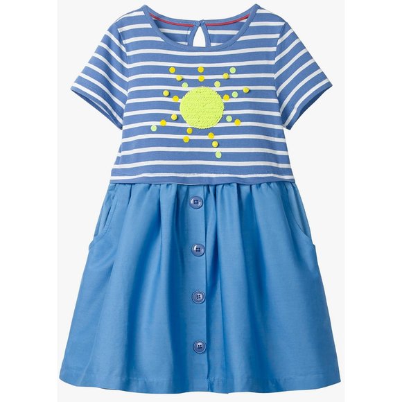 mini boden sequin dress Mini Boden Kids' Gold Foil Sequin Collar Woodland Dress In Navy Gold Foil Woodland
